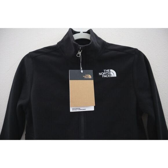 The North Face Teen Kid's Sz Medium Black Glacier 1/4 Zip Fleece Pullover - Picture 2 of 7
